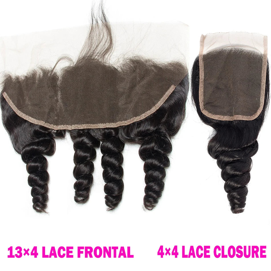 13x4 Water Wave Frontal Human Hair Brazilian Lace Frontal Closure Curly Deep Lace Frontal Closure Human Hair Virgin Hair Closure