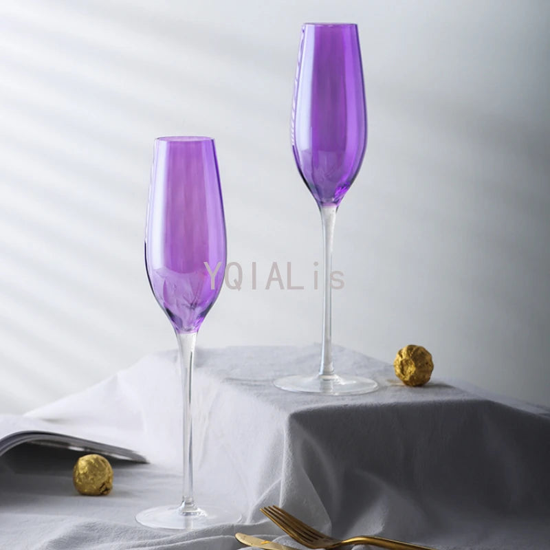 250-500ml Purple Crystal Series Goblet Gather Aroma Red Wine Champagne Cup Family Restaurant Holiday Drinkware Gift