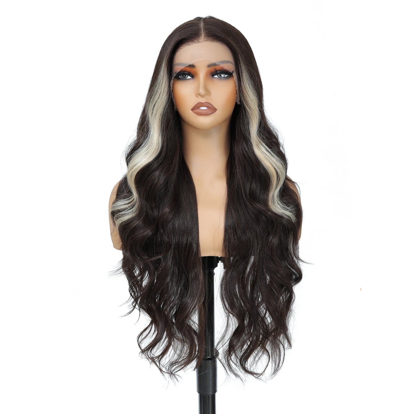 Blonde Synthetic 13*4 Lace Frontal Wigs For Women 30" inch ear to ear glueless wig Body Wave Lace Wig  Highlight Cosplay Wigs